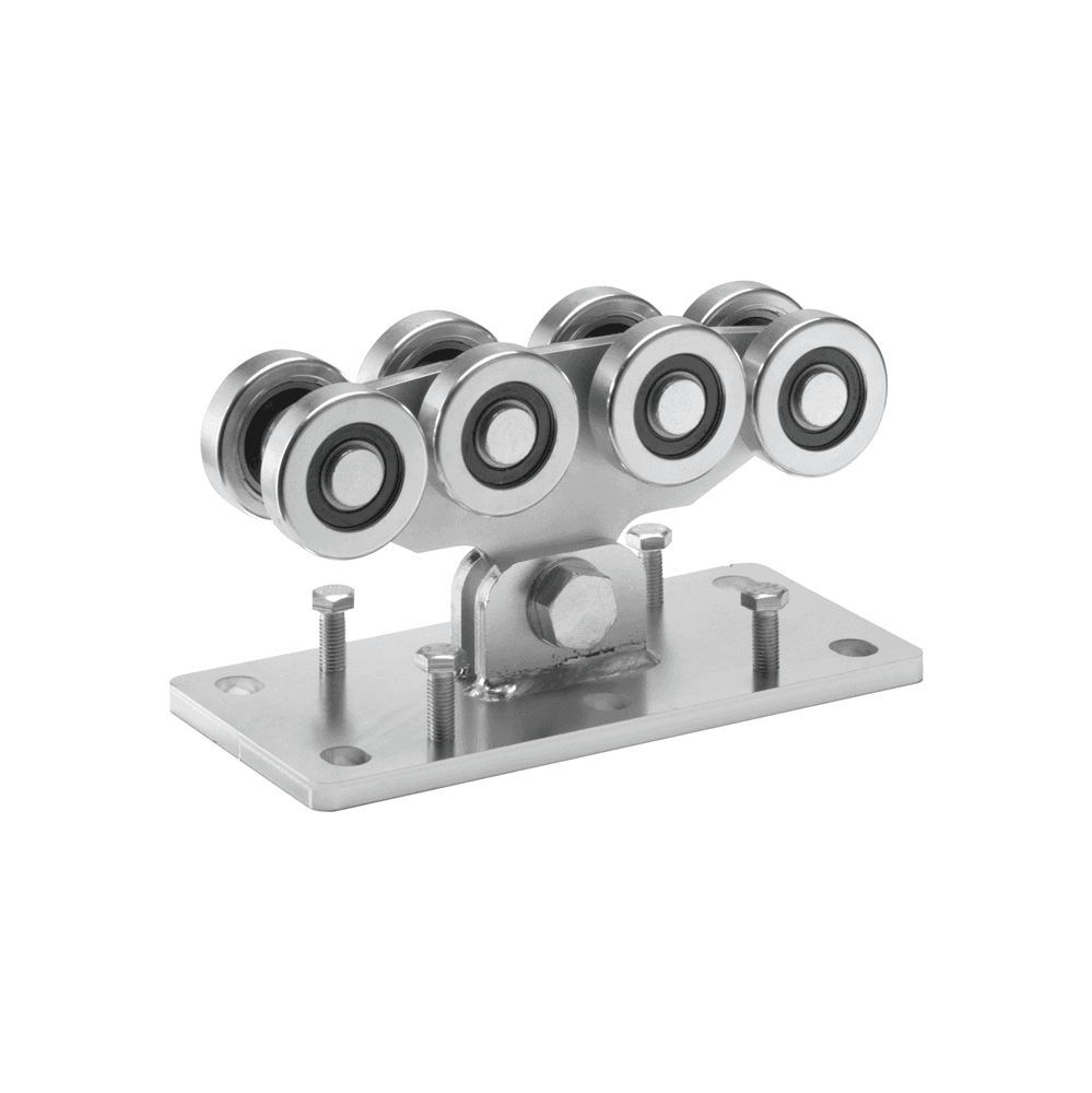 קרונית 8 גלגלים למסילה מרחפת 100